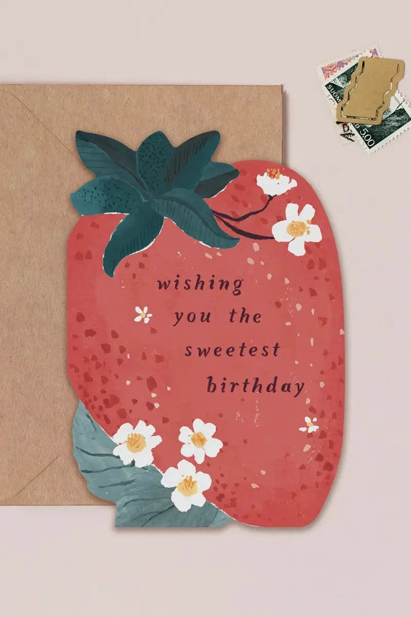 Sister Paper Co. sweet strawberry birthday card