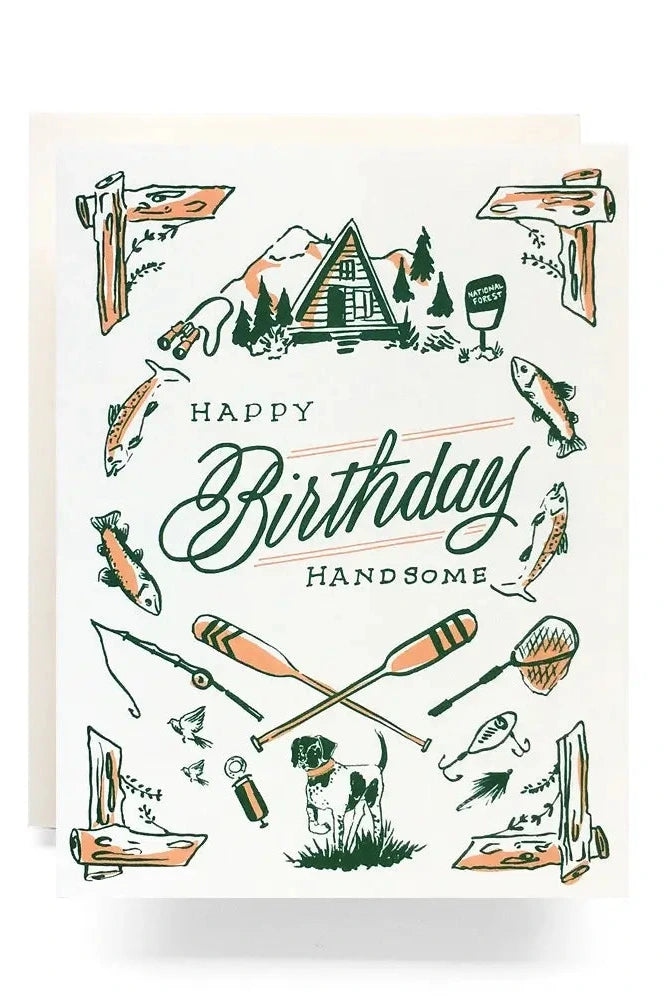 Antiquaria outdoorsman birthday card