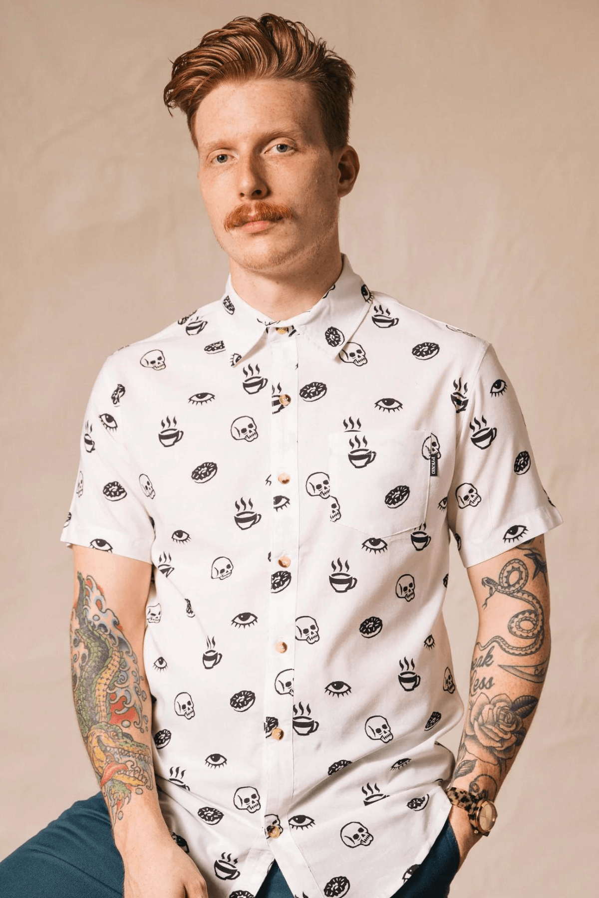 Pyknic Morning Glory Button Up Shirt