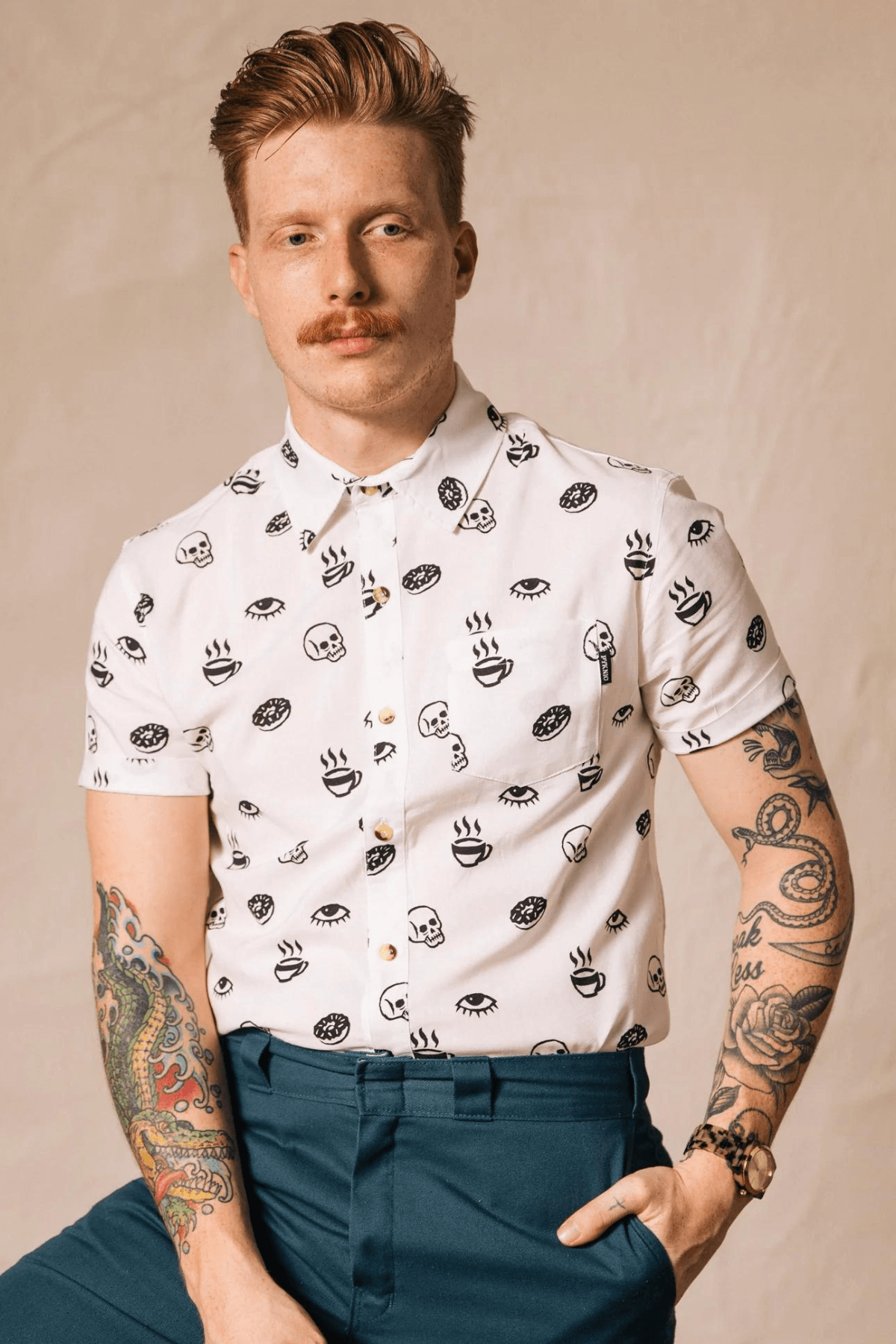 Pyknic Morning Glory Button Up Shirt