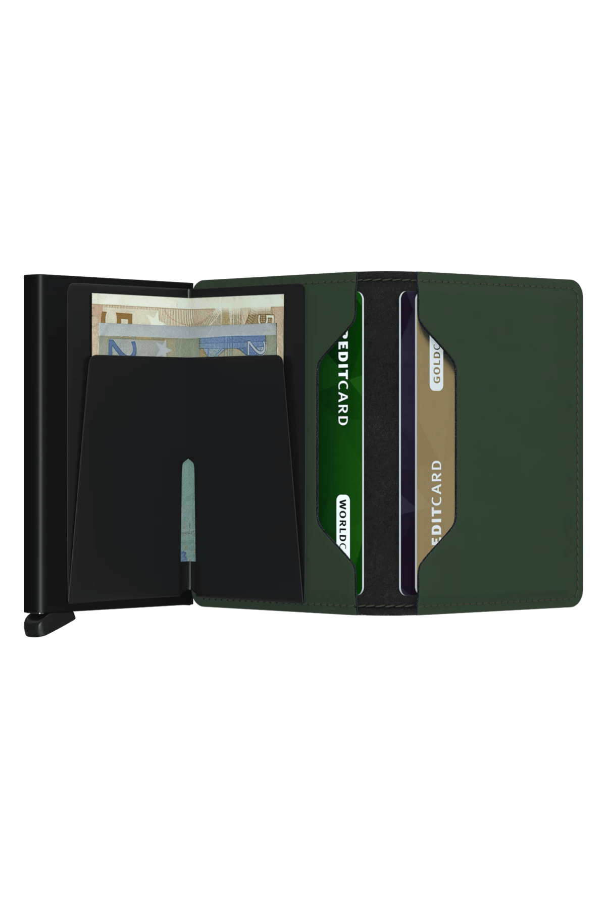 Secrid Slim Wallet Matte Green and Black