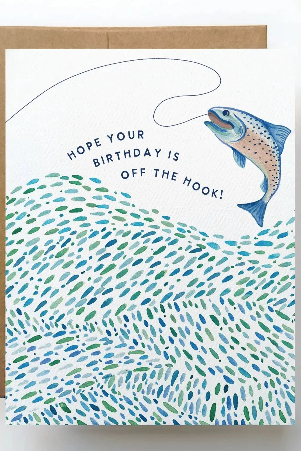 Watercolor Wednesday off the hook birthday card