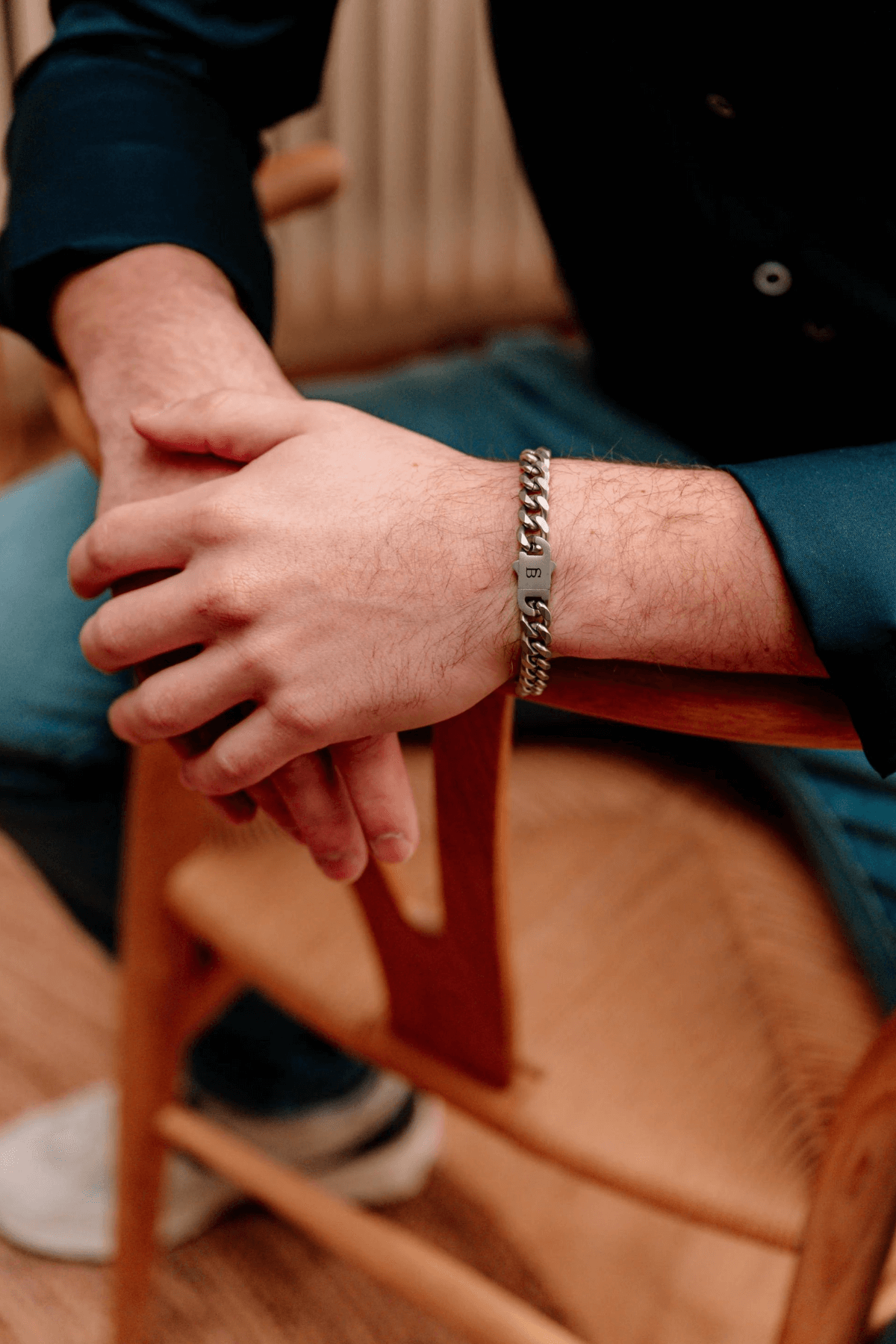 steel and barnett silver bracelet