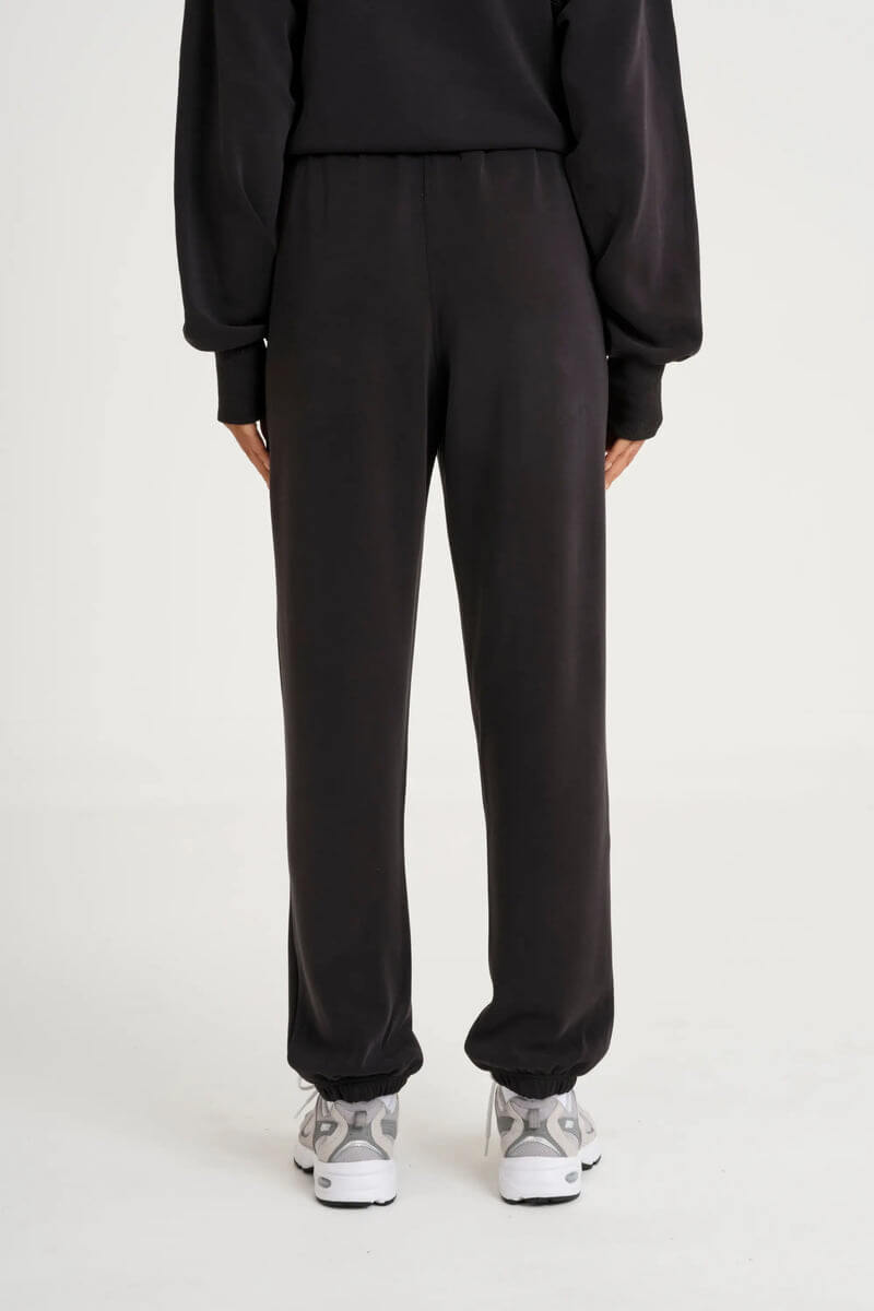ALLFENIX Soft Luxury Cuffed Track Pant in black