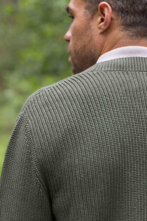 Alex Crane Bay Cardigan in pine