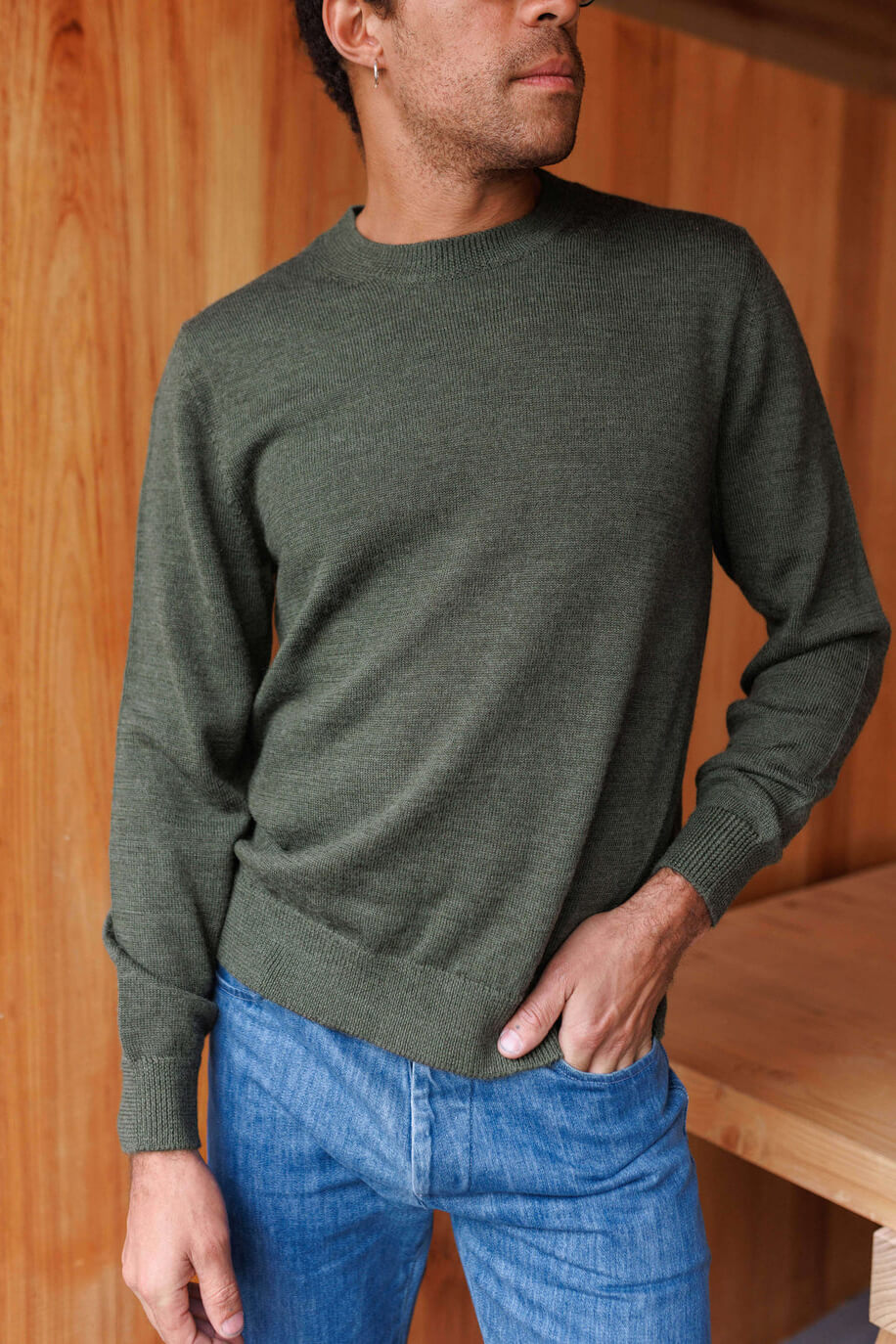 Alex Crane Campo Sweater in pine