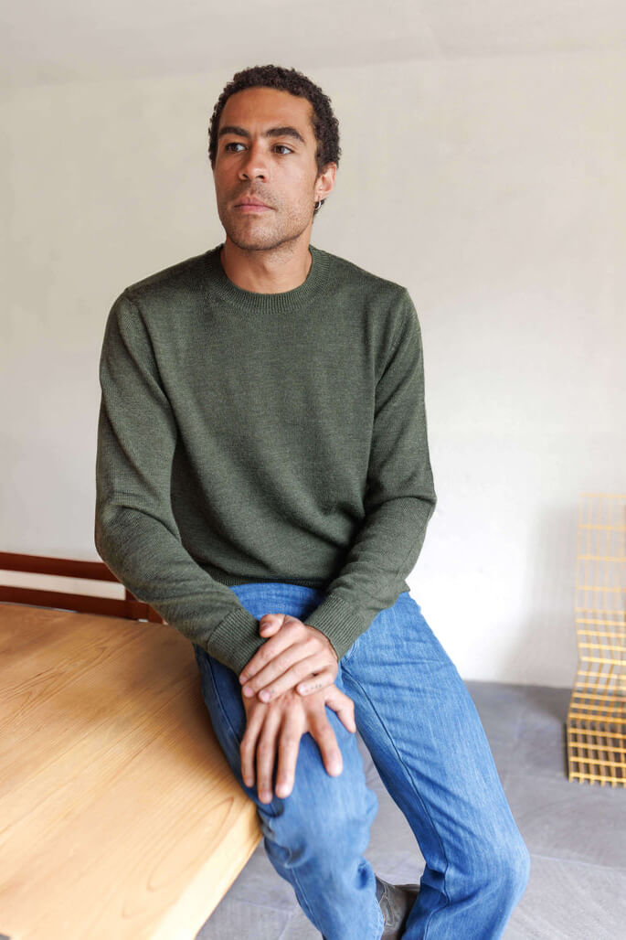 Alex Crane Campo Sweater in pine