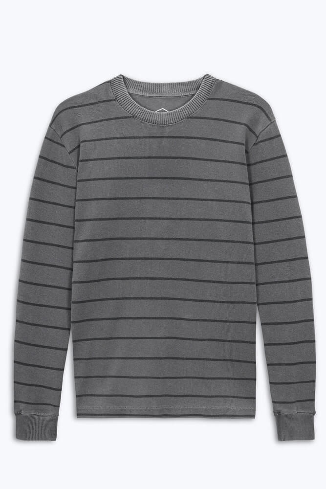 Alex Crane Caza Crewneck in slate rio