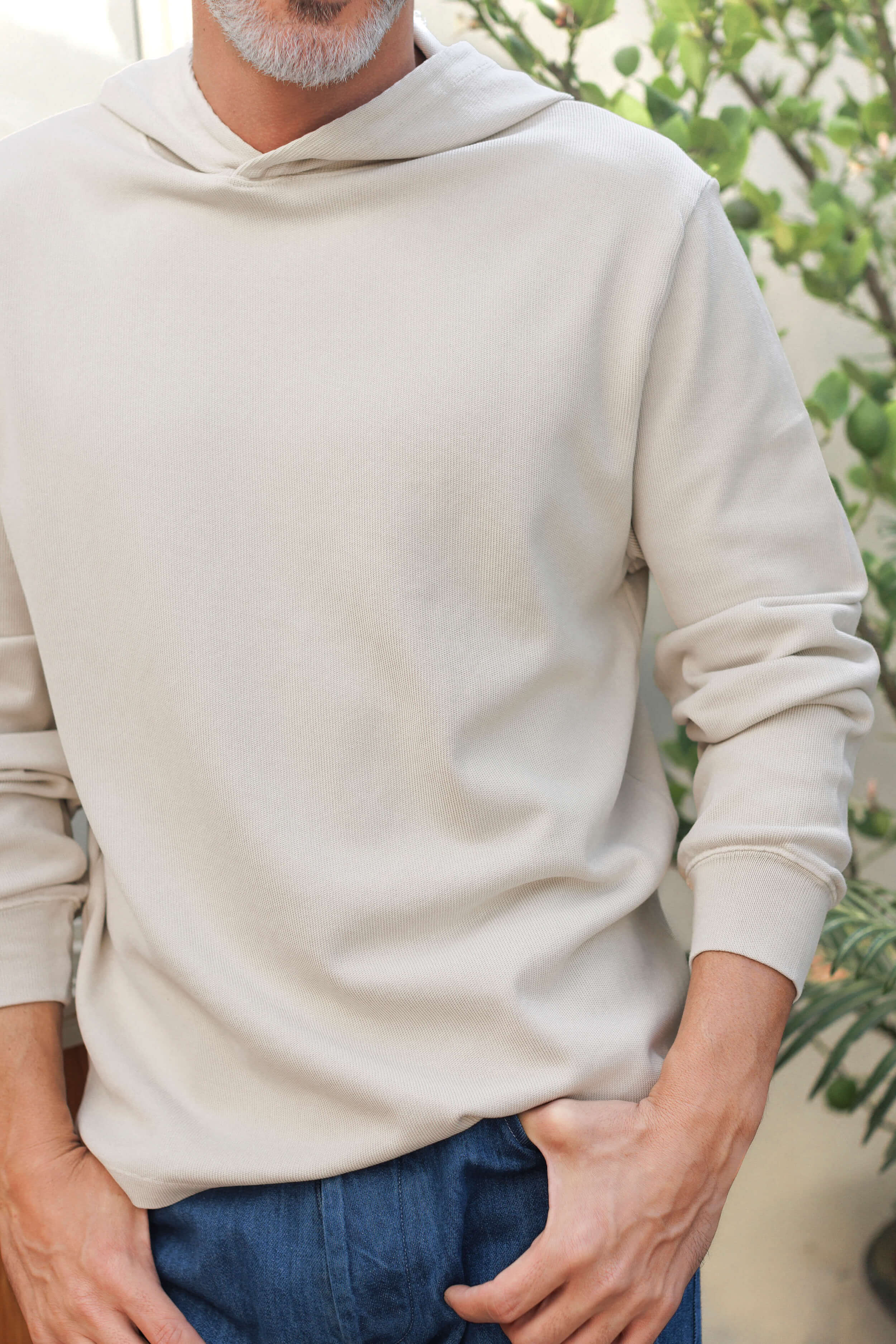 Alex Crane Caza Hoodie in cream