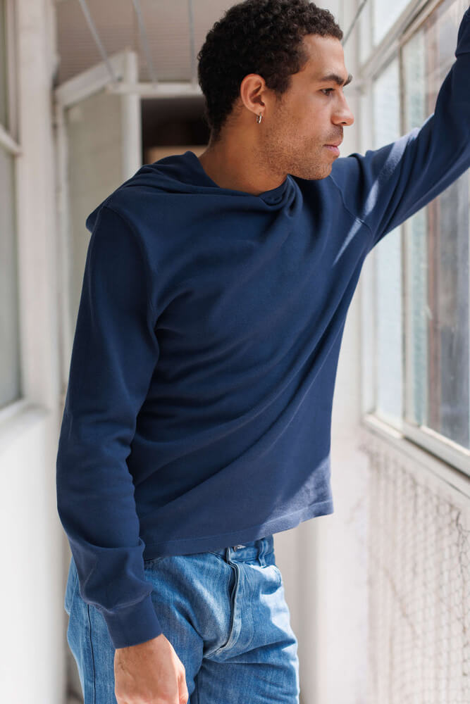 Alex Crane Caza Hoodie in indigo