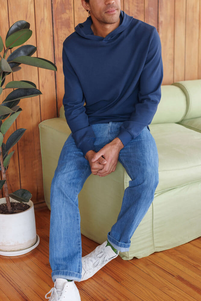 Alex Crane Caza Hoodie in indigo