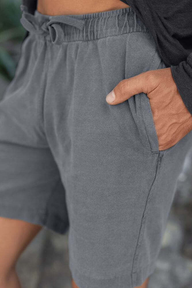 Alex Crane caza knit shorts in slate