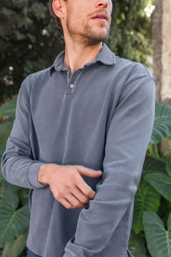 Alex Crane Caza polo in slate