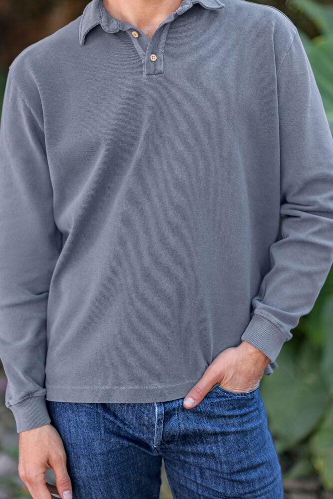 Alex Crane Caza polo in slate