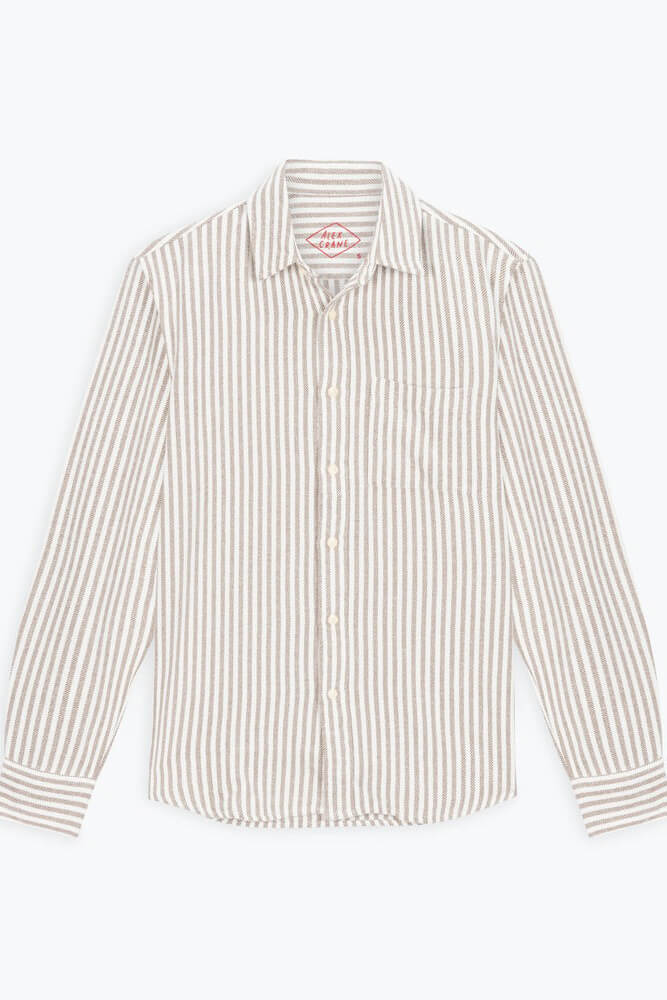 Alex Crane cloud flannel in honey lines