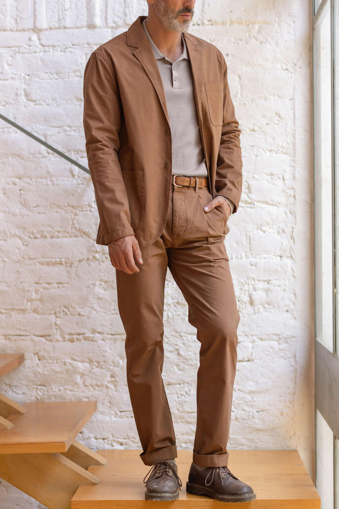 Alex Crane Cotton Alta Blazer in redwood