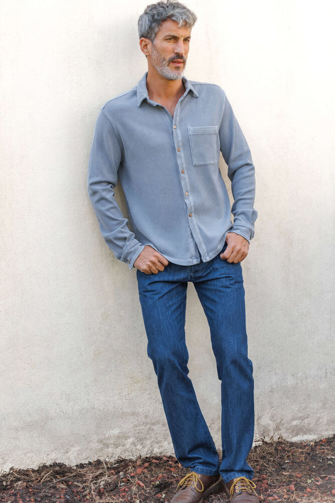 Alex Crane denim cham pants in indigo