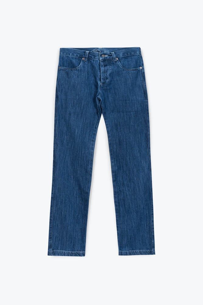 Alex Crane denim cham pants in indigo