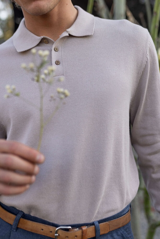 Alex Crane Feather polo in rose