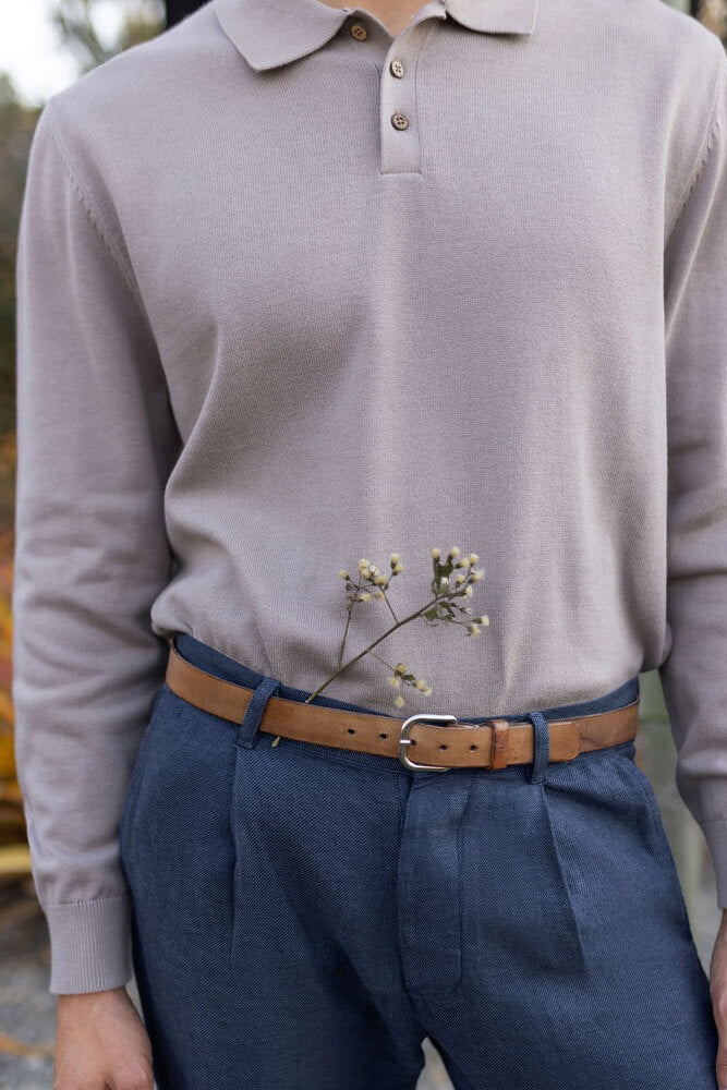 Alex Crane Feather polo in rose