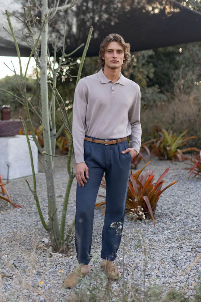 Alex Crane Feather polo in rose