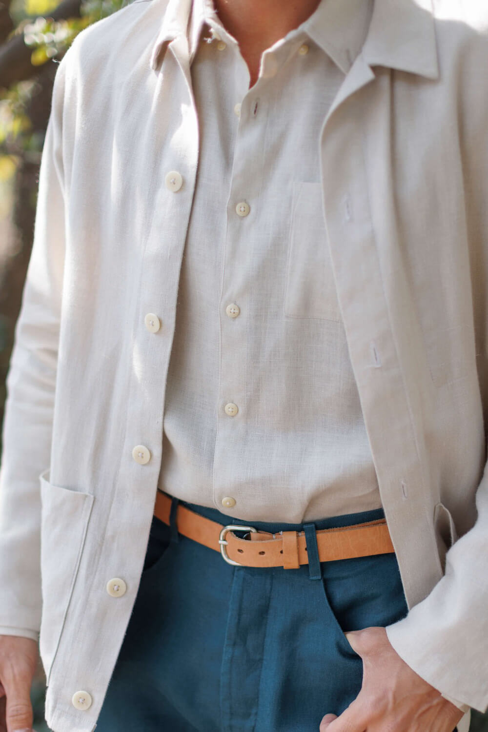 Alex Crane kite jacket in bone