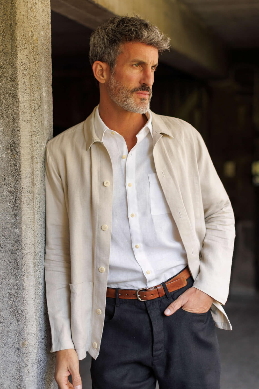 Alex Crane kite jacket in bone