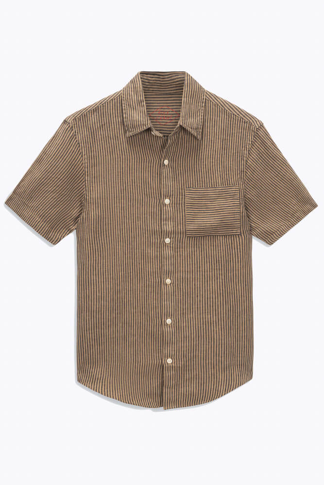 Alex Crane ola shirt in overdye chai