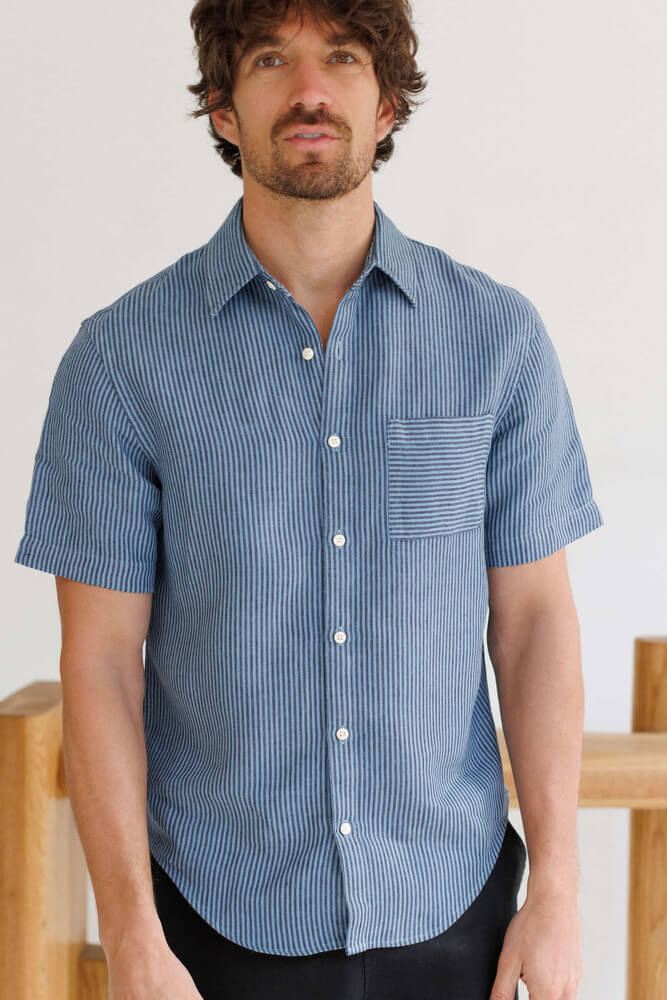Alex Crane ola shirt in indigo