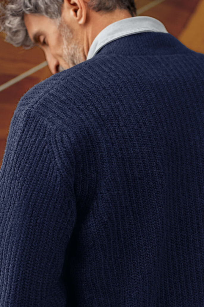 Alex Crane Vale Cardigan in indigo