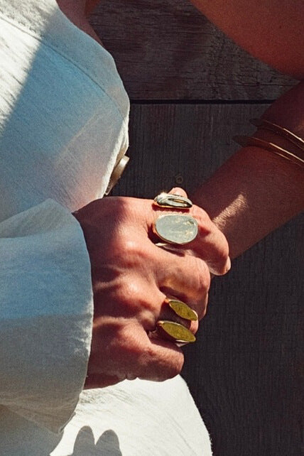 Bisjoux brass organic orb ring