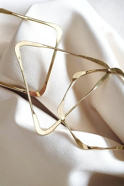 Bisjoux brass geometric bangle set