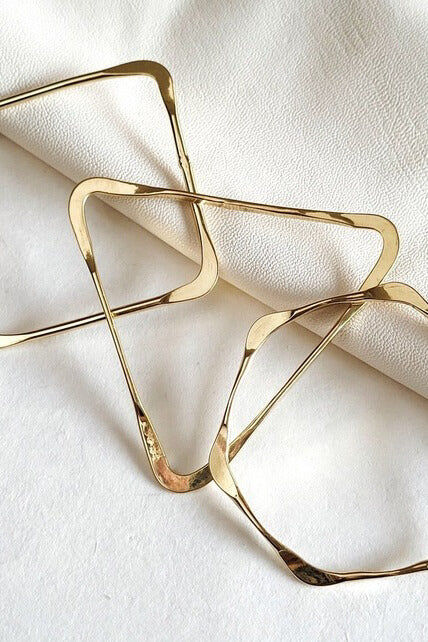 Bisjoux brass geometric bangle set