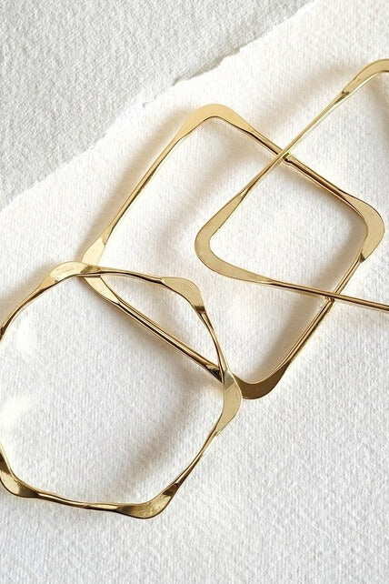 Bisjoux brass geometric bangle set