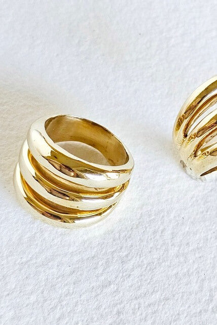 Bisjoux brass layered open ring