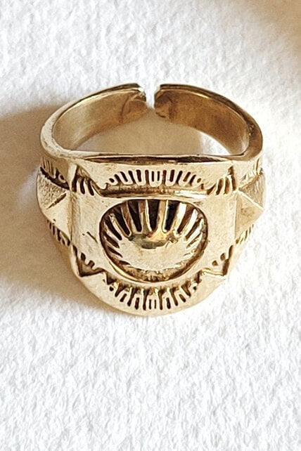 Bisjoux brass sun ring