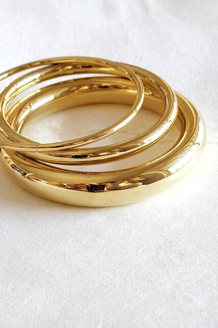 Bisjoux brass simple simplicity bangle bracelet set