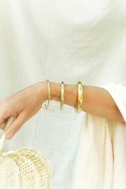 Bisjoux brass simple simplicity bangle bracelet set