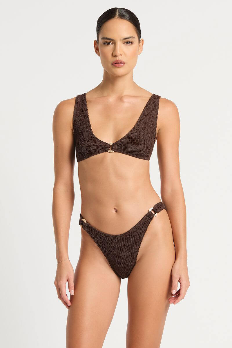 Bond Eye Swim Ring Scout Crop in dark chocolate