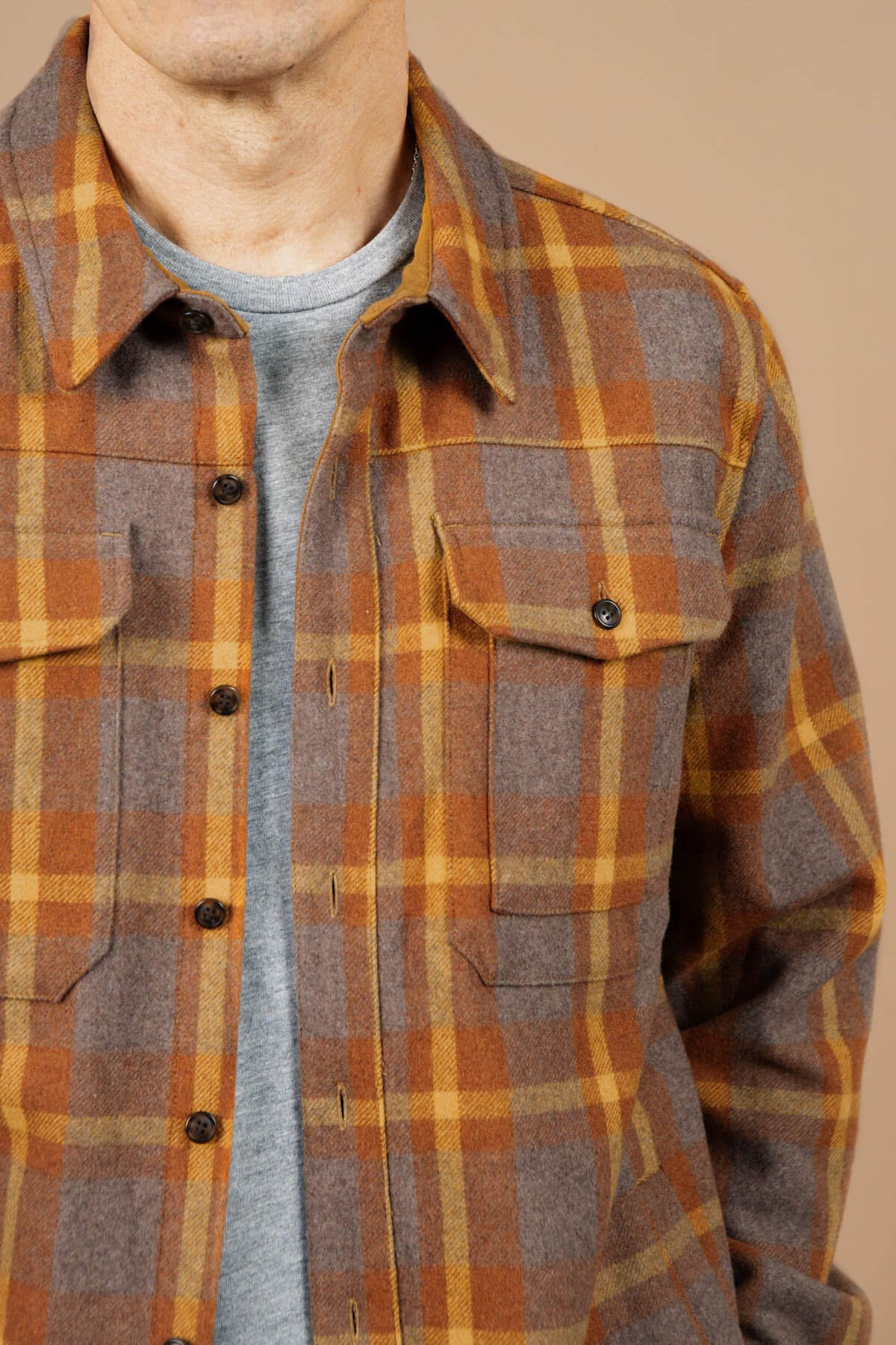 Bridge & Burn fielding shacket in sunrise plaid