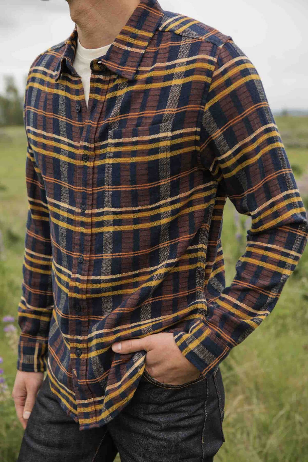 Bridge & Burn Larson Shirt in desert dawn plaid