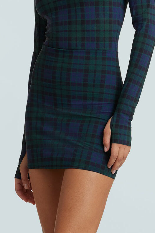 Commando classic print mini skirt in tartain plaid