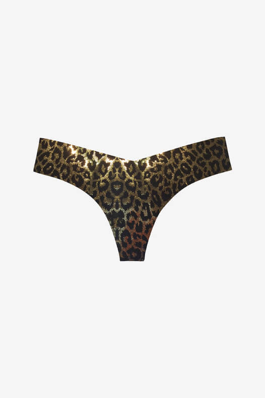 Commando Classic Print Thong sparkle leopard