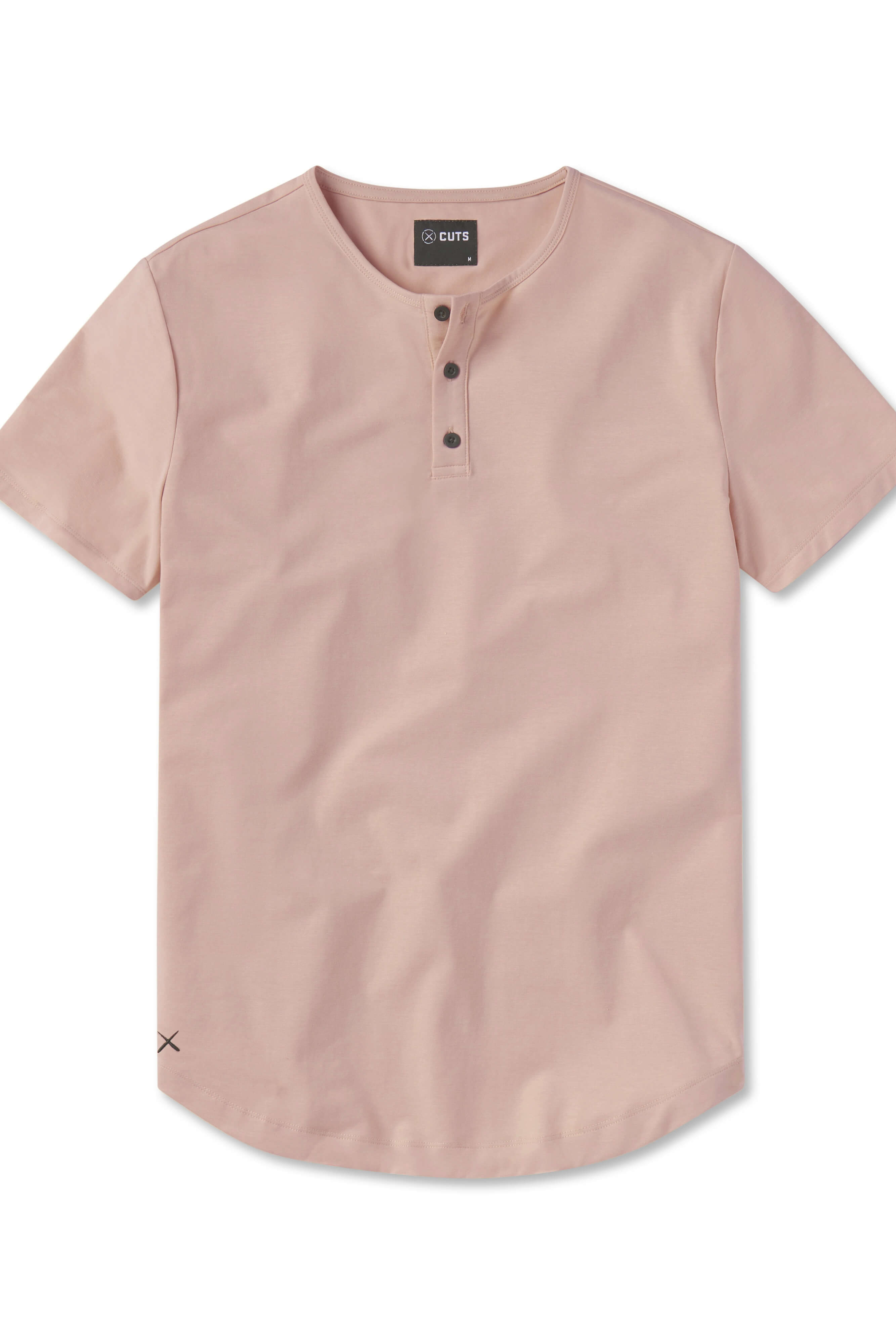 Cuts AO Henley curve hem in desert sandstone