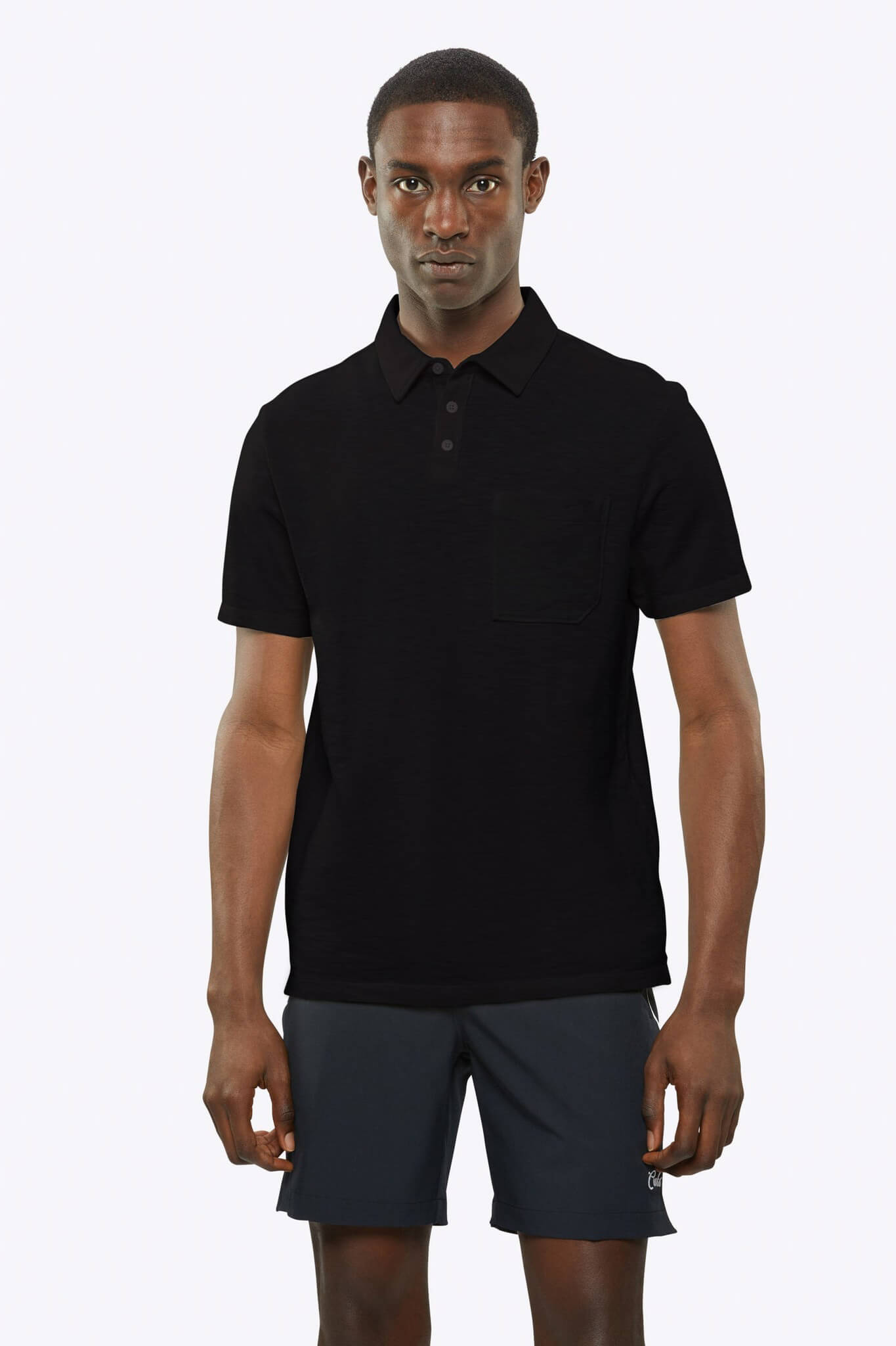 Cuts Riva Slub Polo in black