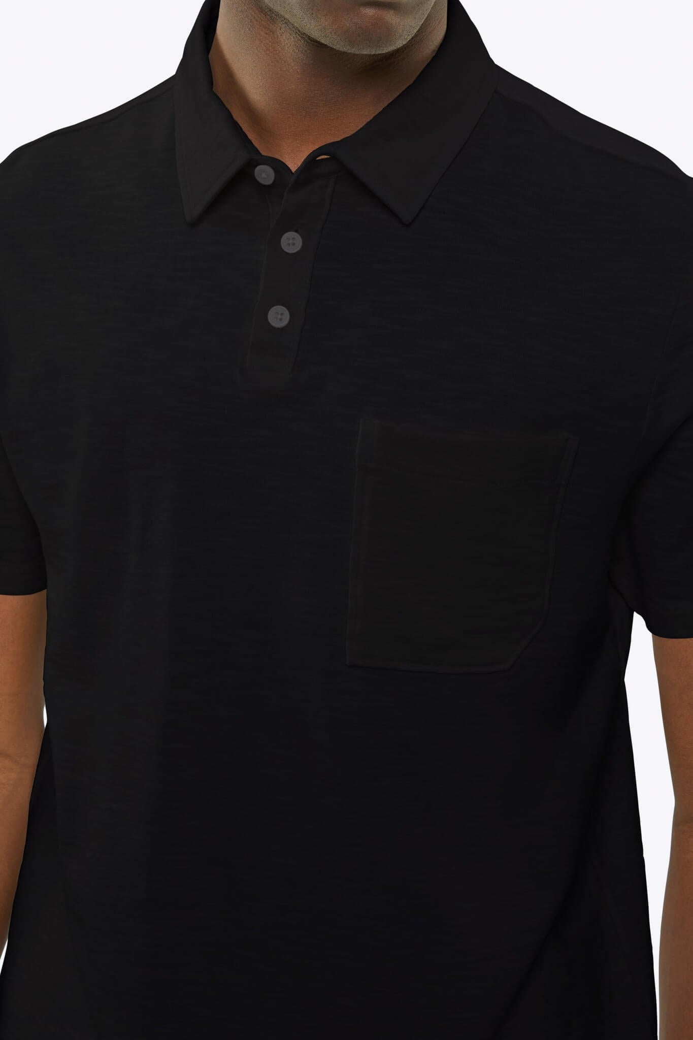 Cuts Riva Slub Polo in black