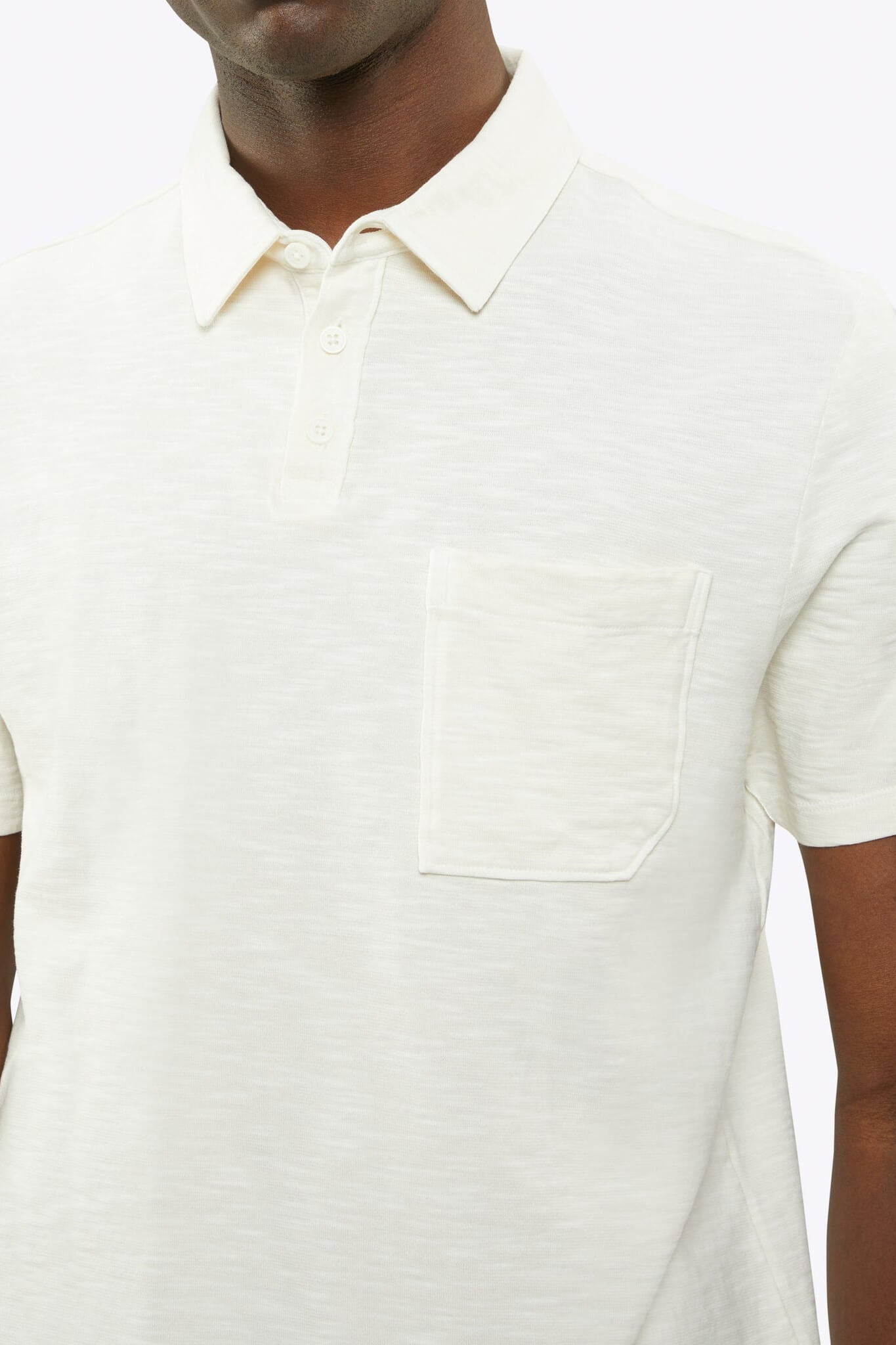 Cuts Riva Slub Polo in bone