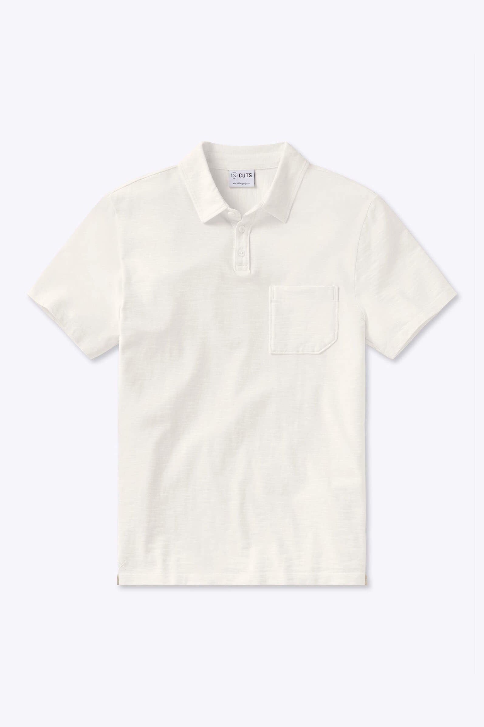 Cuts Riva Slub Polo in bone