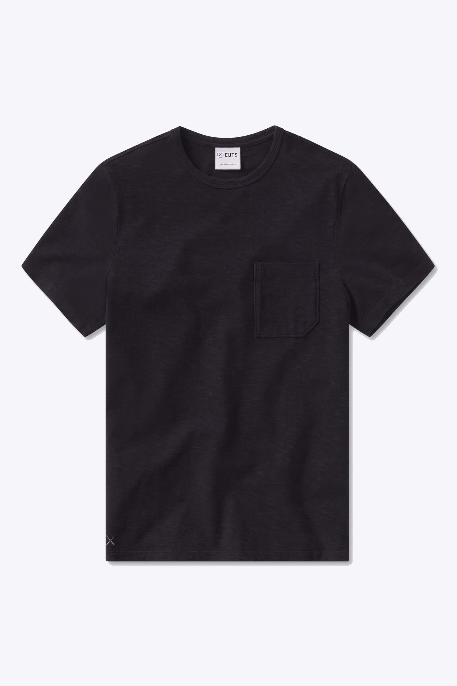 Cuts ss slub t classic fit in black