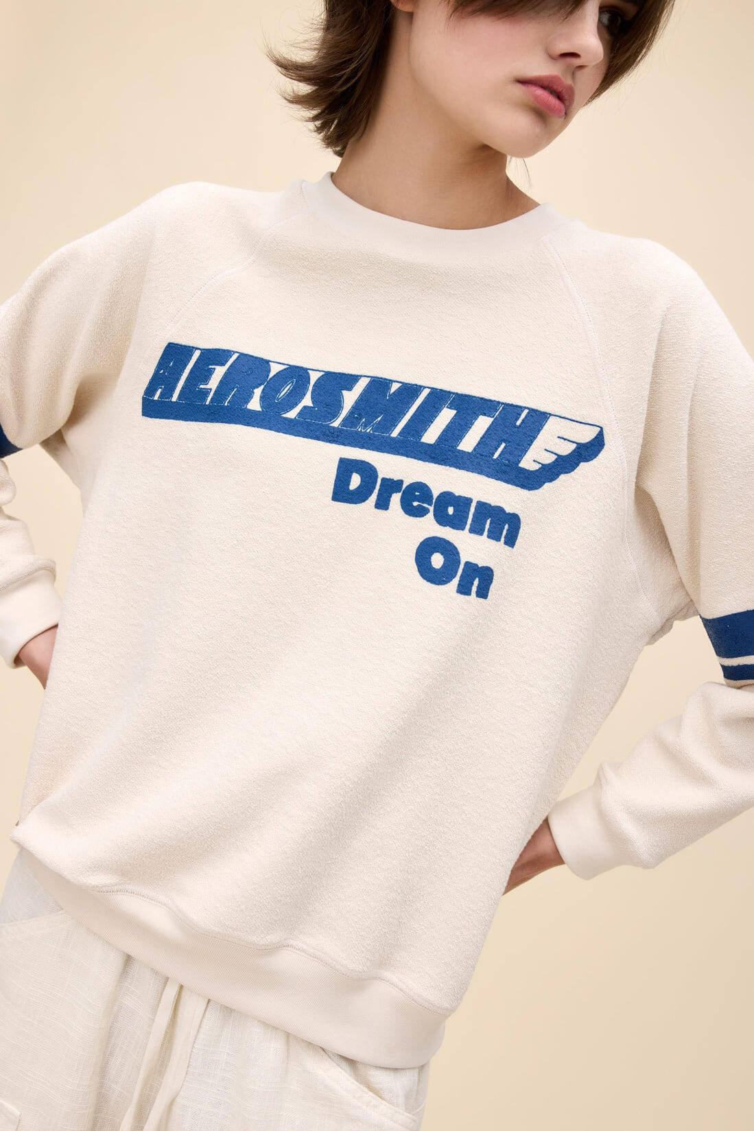 Daydreamer Tees aerosmith dream on raglan in dirty white